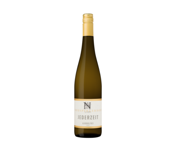 Een fles Jederzeit wit - alcoholvrije witte wijn