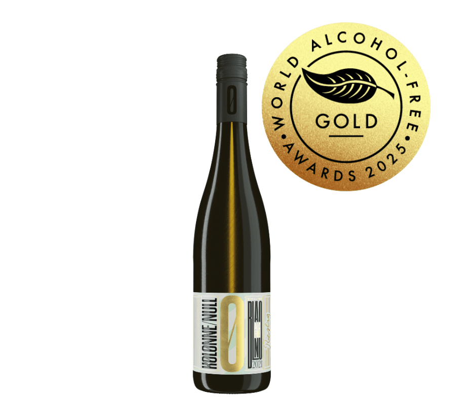 Kolonne Null Riesling - alcoholvrij wint de gouden medaille tijdens The World Alcohol-Free Awards