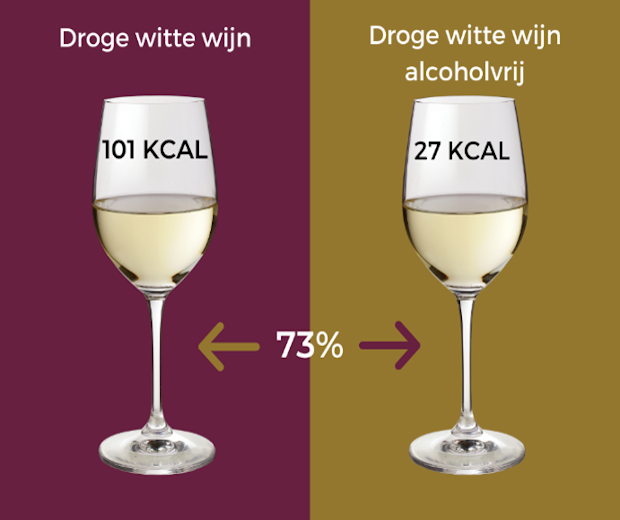 Alcoholvrije alternatief droge witte wijn