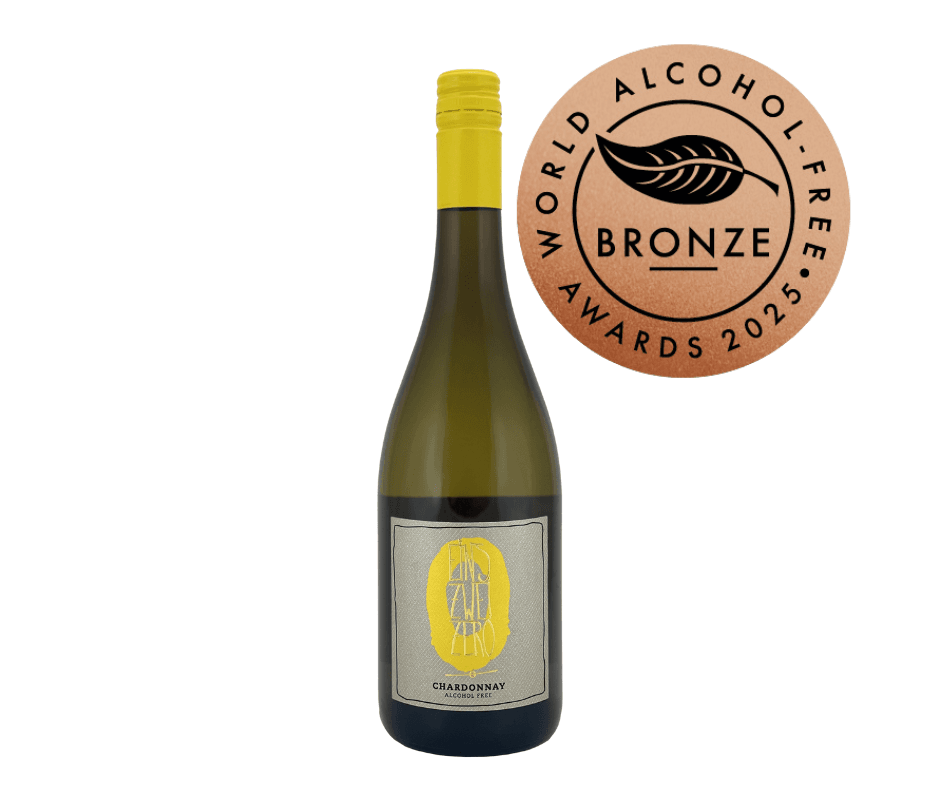 Eins Zwei Zero Chardonnay - alcoholvrij met de bronzen medaille van The World Alcohol-Free Awards