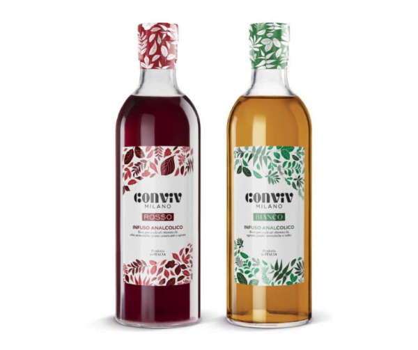 Twee flessen Conviv Bianco & Rosso