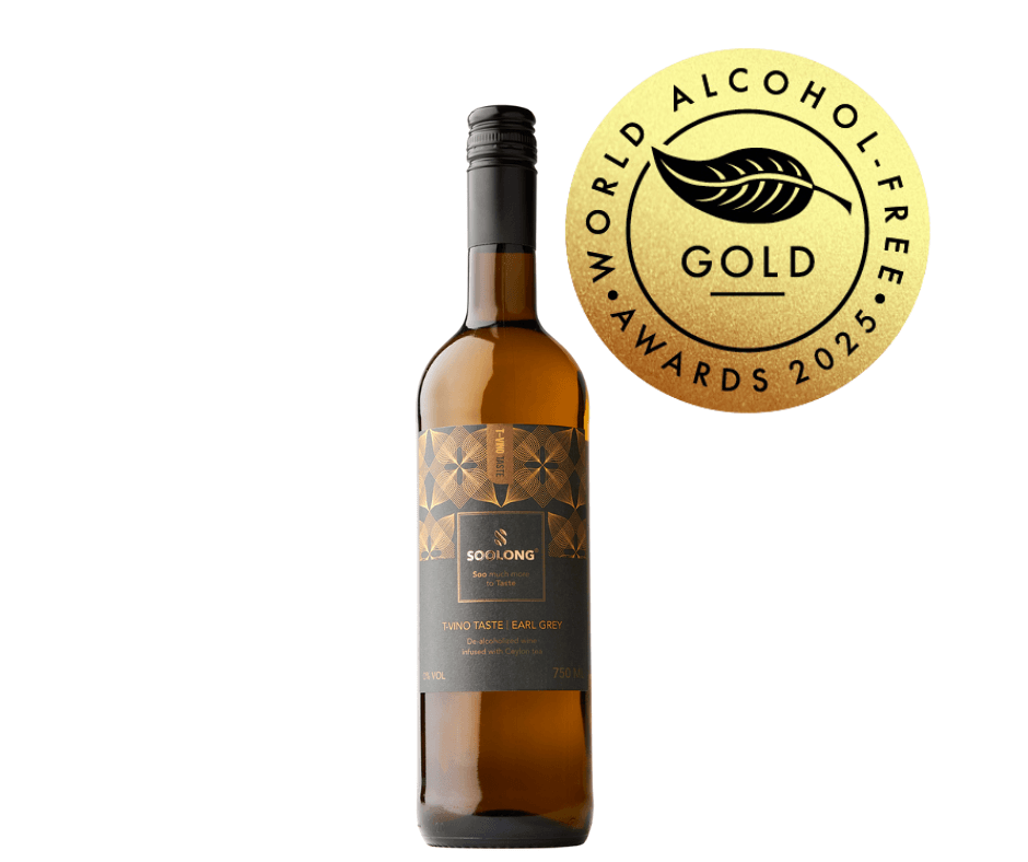 T-Vino Taste Earl Grey 0.0 met gouden medaille van The World Alcohol-Free Awards