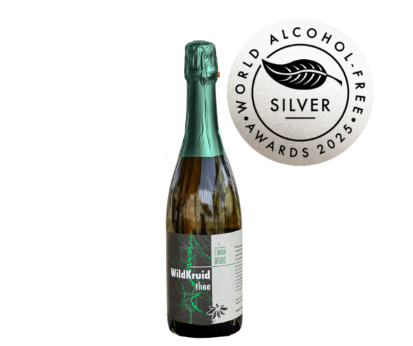 WildKruid mousserende Thee Cuvée 0.0 met zilveren medaille van The World Alcohol-Free Awards