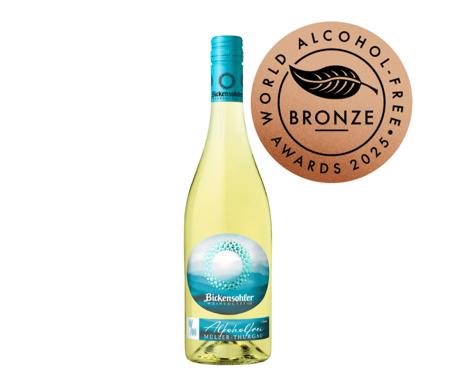 Bickensohler Müller-Thurgau alcoholvrije witte wijn met de bronzen medaille van The World Alcohol-Free Awards 2025