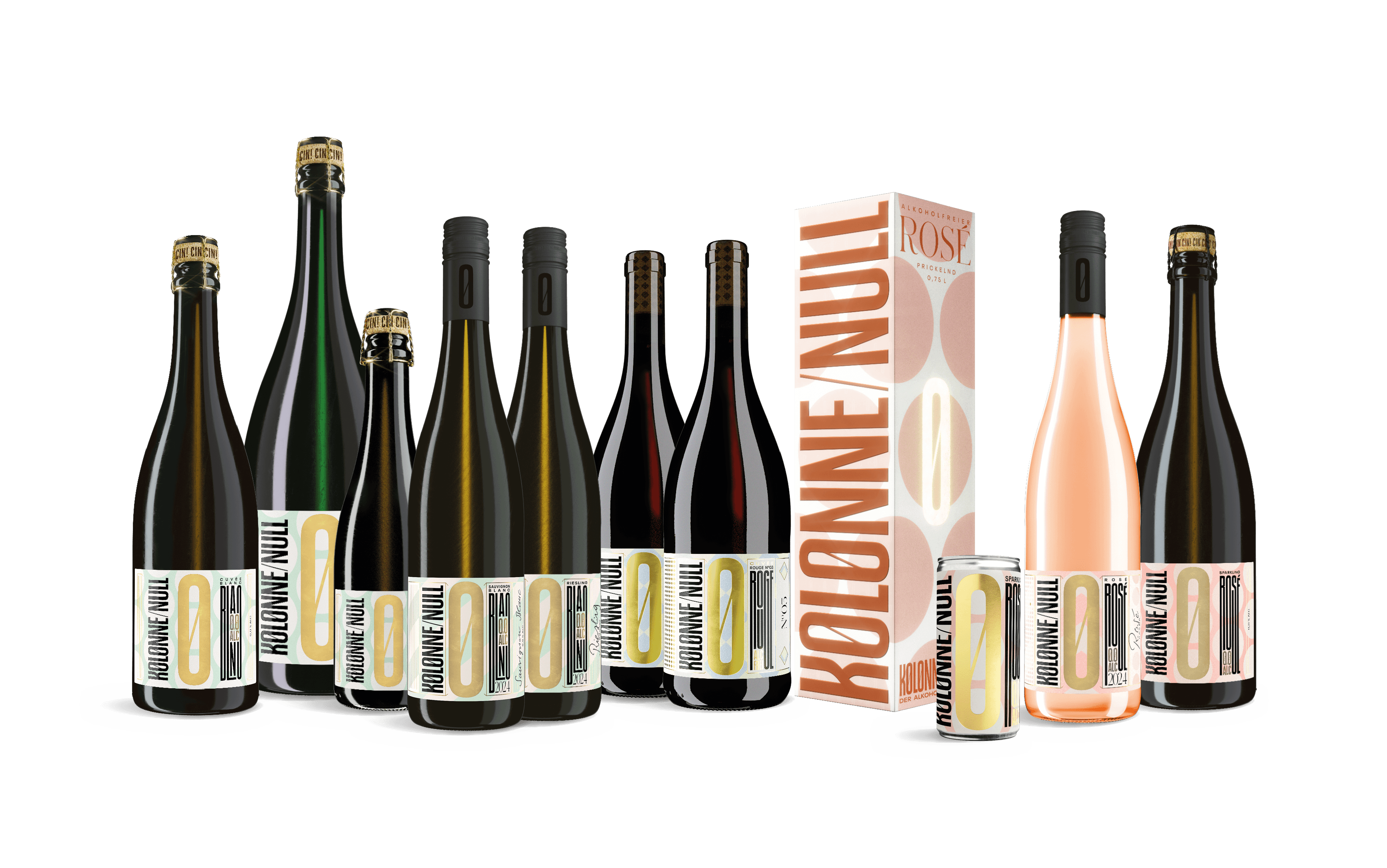 Het assortiment alcoholvrije wijnen voor 2025 van Kolonne Null