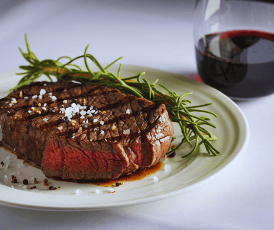 Welke alcoholvrije wijn past bij gegrild vlees zoals tournedos of diamanthaas?